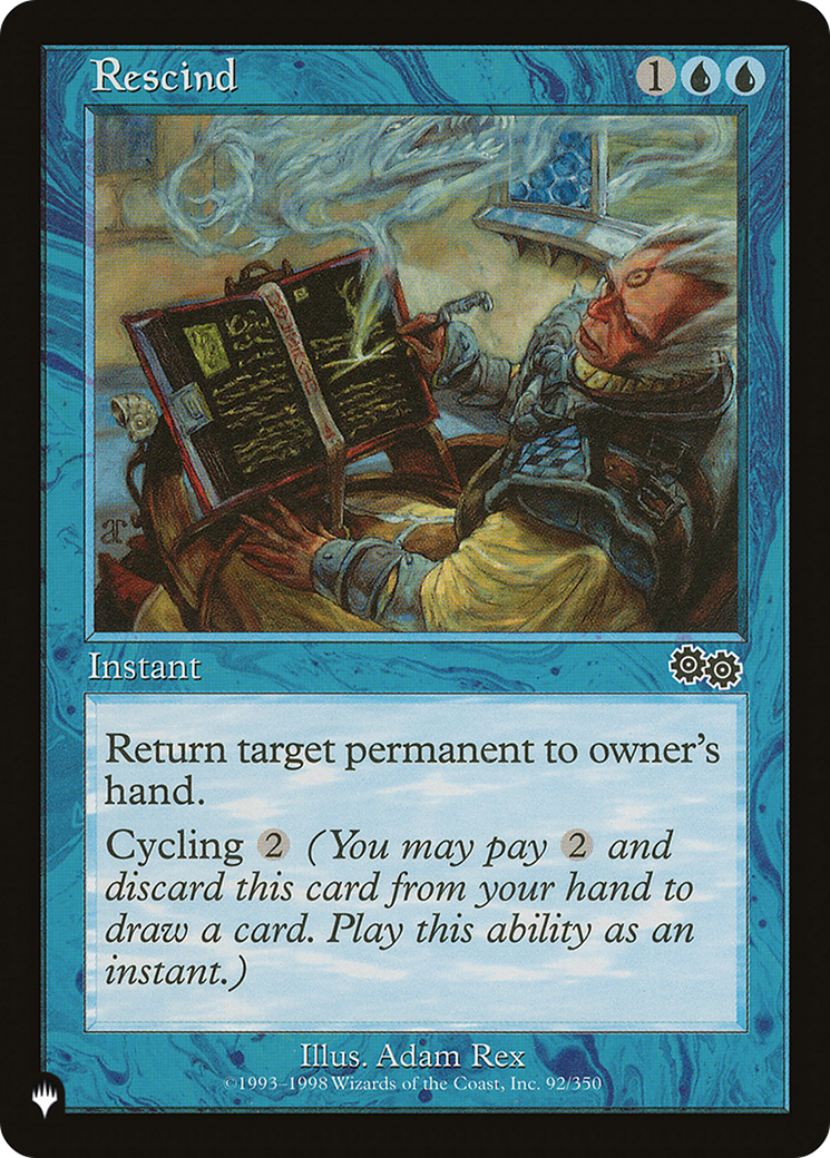 Rescind (LIST-USG-92)  - The List