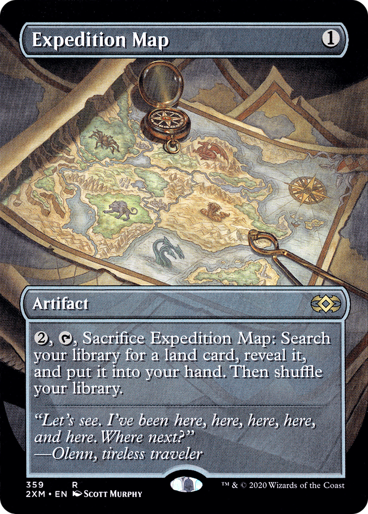 Expedition Map (Borderless) (2XM-359)  Foil - Double Masters