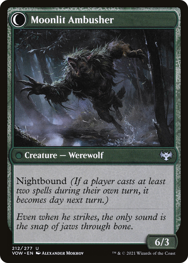 Oakshade Stalker (VOW-212)  - Innistrad: Crimson Vow: (Double Faced Transform)