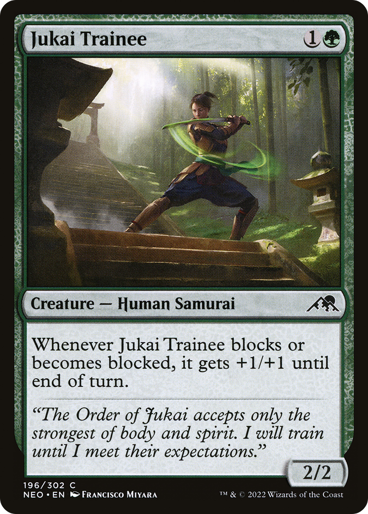 Jukai Trainee (NEO-196)  Foil - Kamigawa: Neon Dynasty