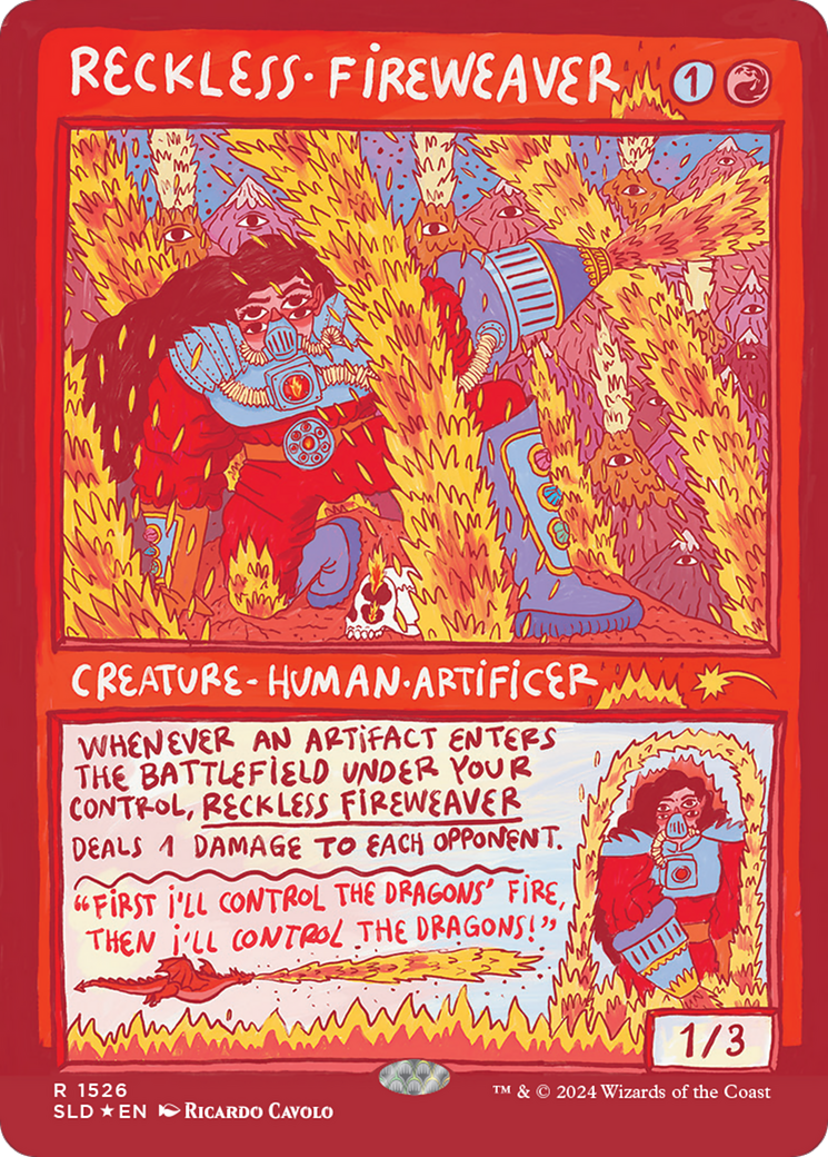 Reckless Fireweaver (Rainbow Foil) (SLD-1526) - Secret Lair Drop Foil