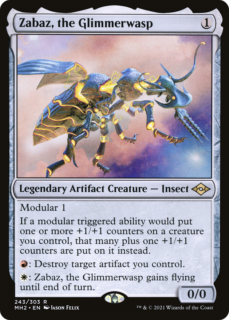 Zabaz, the Glimmerwasp (MH2-243)  Foil - Modern Horizons 2