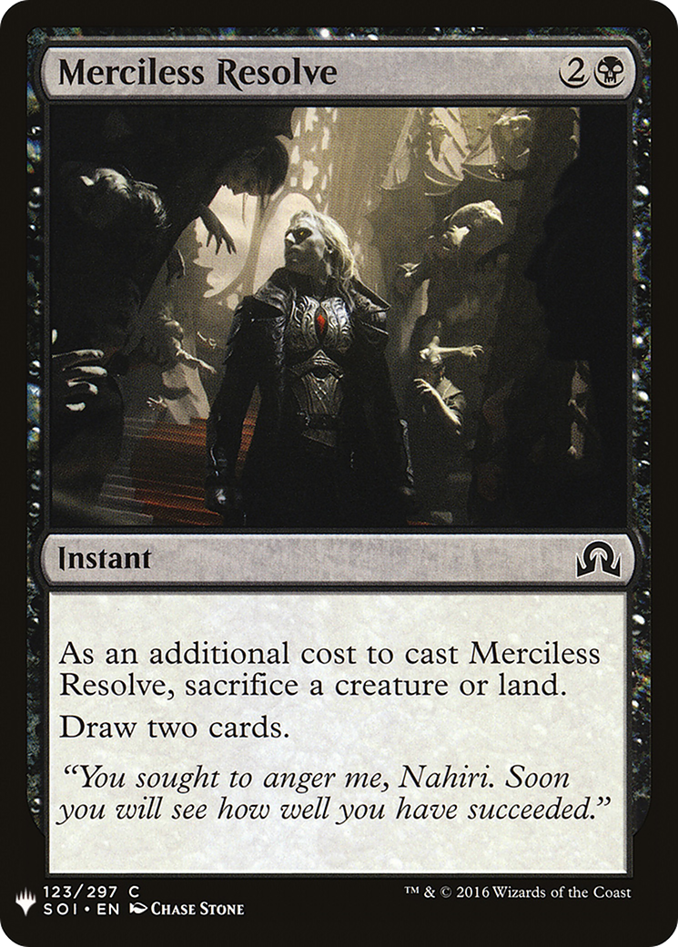 Merciless Resolve (LIST-SOI-123)  - The List