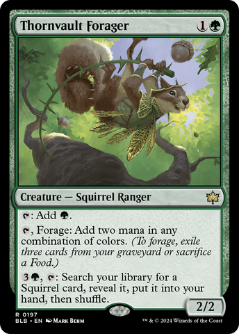 Thornvault Forager (BLB-197) - Bloomburrow Foil