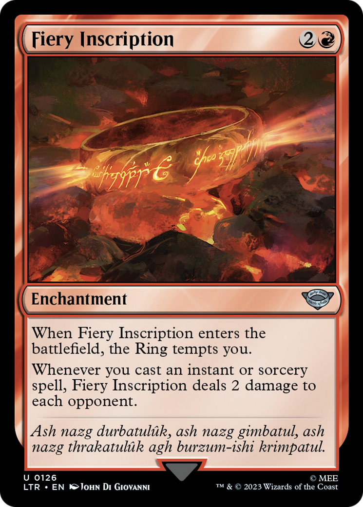 Fiery Inscription (LTR-126)  Foil - The Lord of the Rings: Tales of Middle-earth