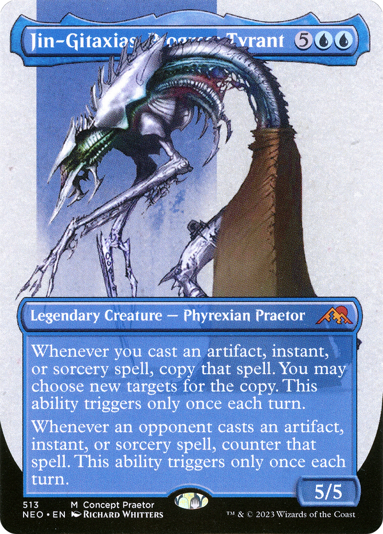 Jin-Gitaxias, Progress Tyrant (Concept Praetor) (ONE-513) - Kamigawa: Neon Dynasty (Borderless) Foil