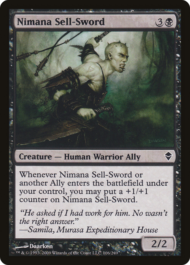 Nimana Sell-Sword (ZEN-106)  Foil - Zendikar
