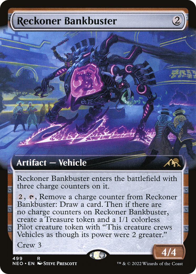 Reckoner Bankbuster (Extended Art) (NEO-499) - Kamigawa: Neon Dynasty: (Extended Art)