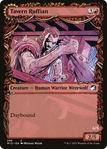 Tavern Ruffian (Showcase) (MID-296)  - Innistrad: Midnight Hunt: (Showcase, Double Faced Transform)