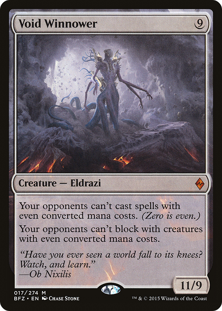 Void Winnower (BFZ-017)  - Battle for Zendikar