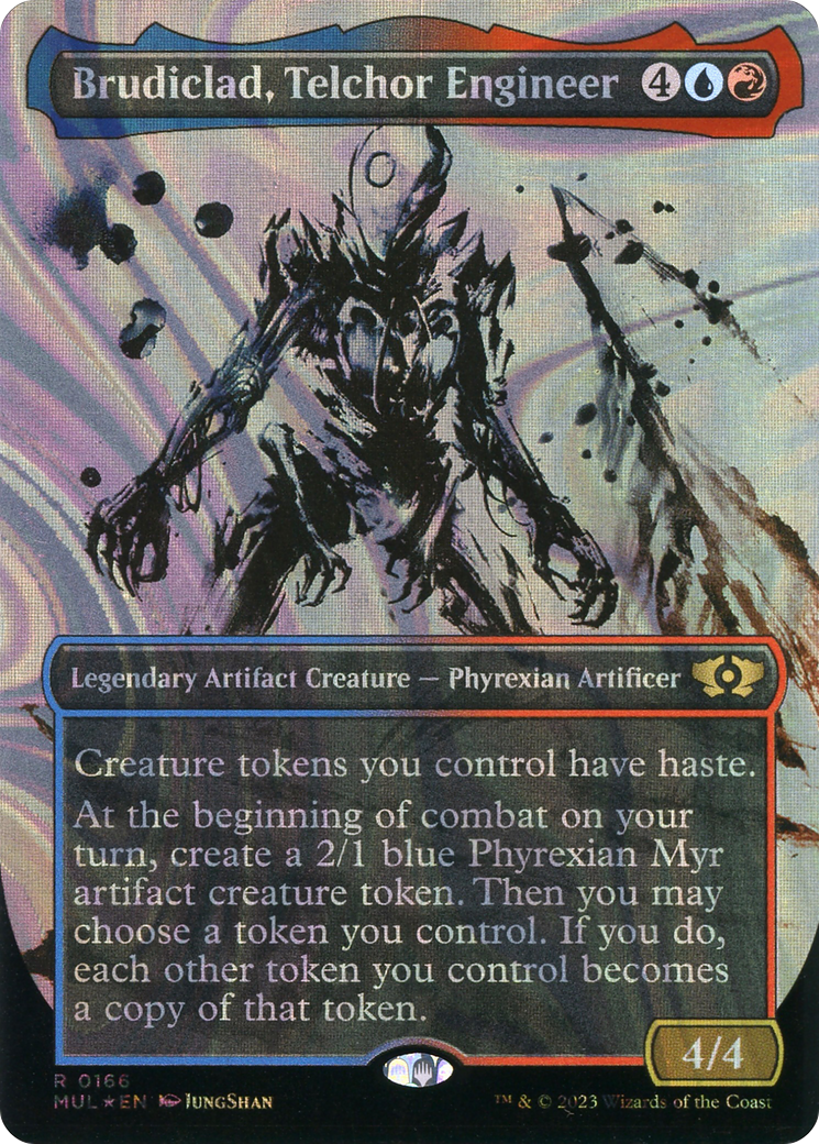 Brudiclad, Telchor Engineer (Halo Foil) (MUL-166)  Foil - Multiverse Legends: (Showcase) (Borderless)