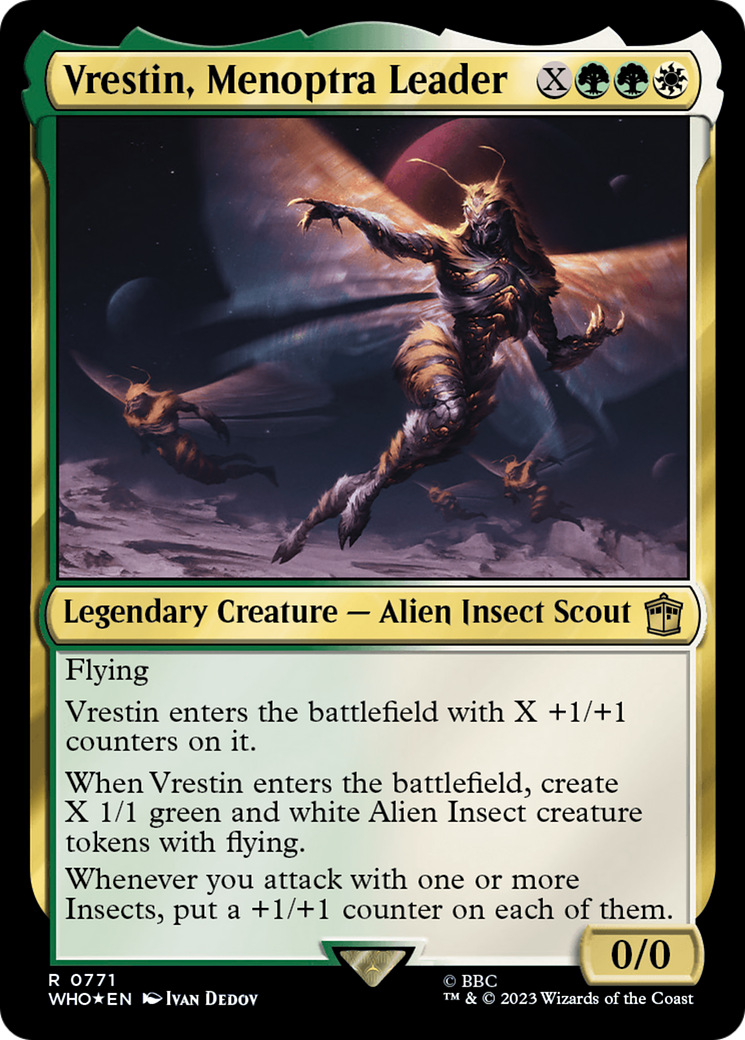 Vrestin, Menoptra Leader (Surge Foil) (WHO-771)  Foil - Doctor Who