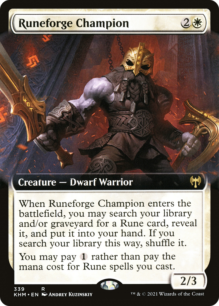 Runeforge Champion (Extended Art) (KHM-339)  Foil - Kaldheim