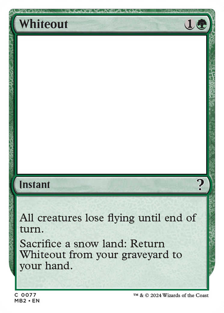 Whiteout (White Border) (MB2-077)  - Mystery Booster 2