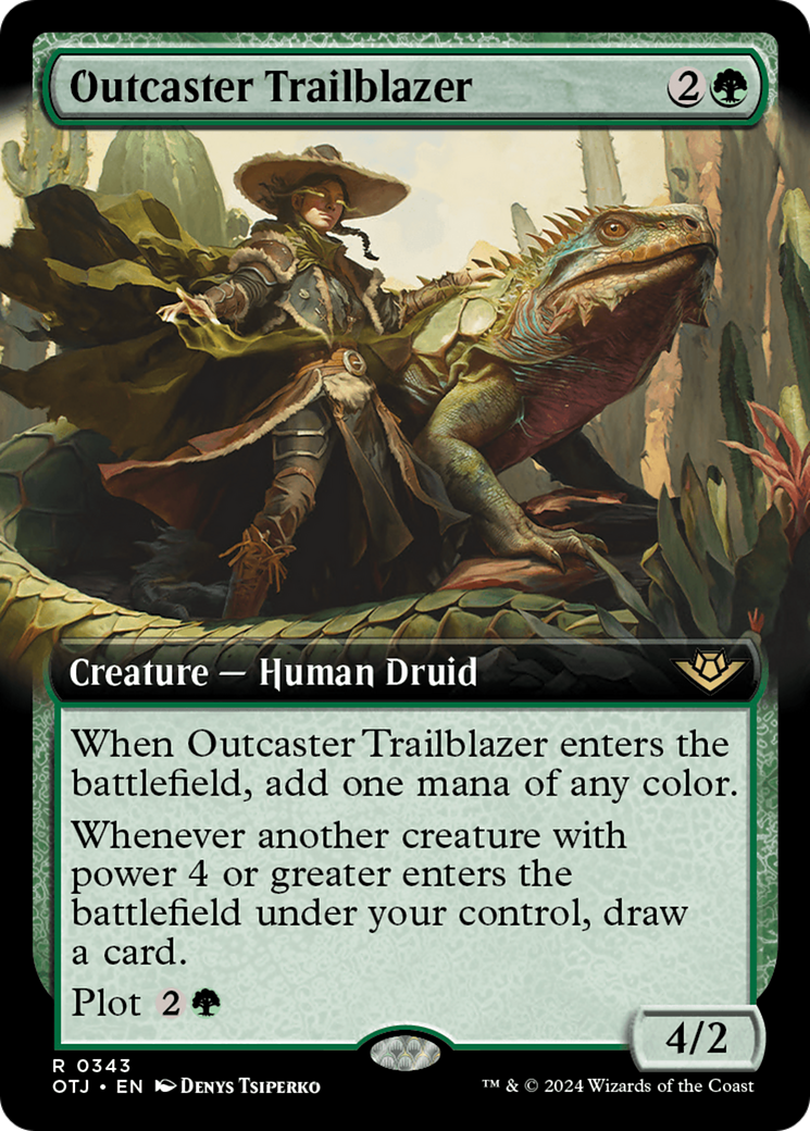 Outcaster Trailblazer (Extended Art) (OTJ-343)  Foil - Outlaws of Thunder Junction: (Extended Art)