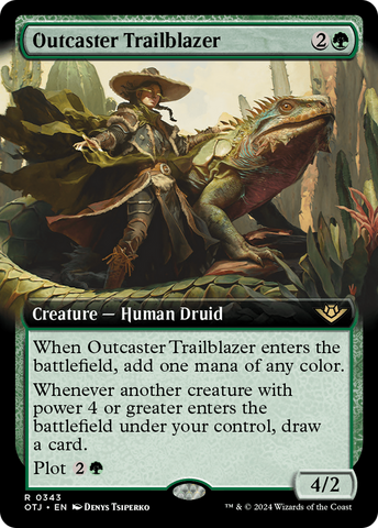 Outcaster Trailblazer (Extended Art) (OTJ-343)  - Outlaws of Thunder Junction: (Extended Art)