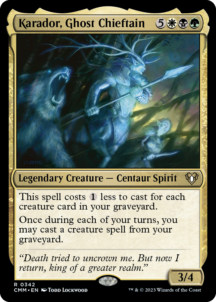 Karador, Ghost Chieftain (CMM-342)  - Commander Masters