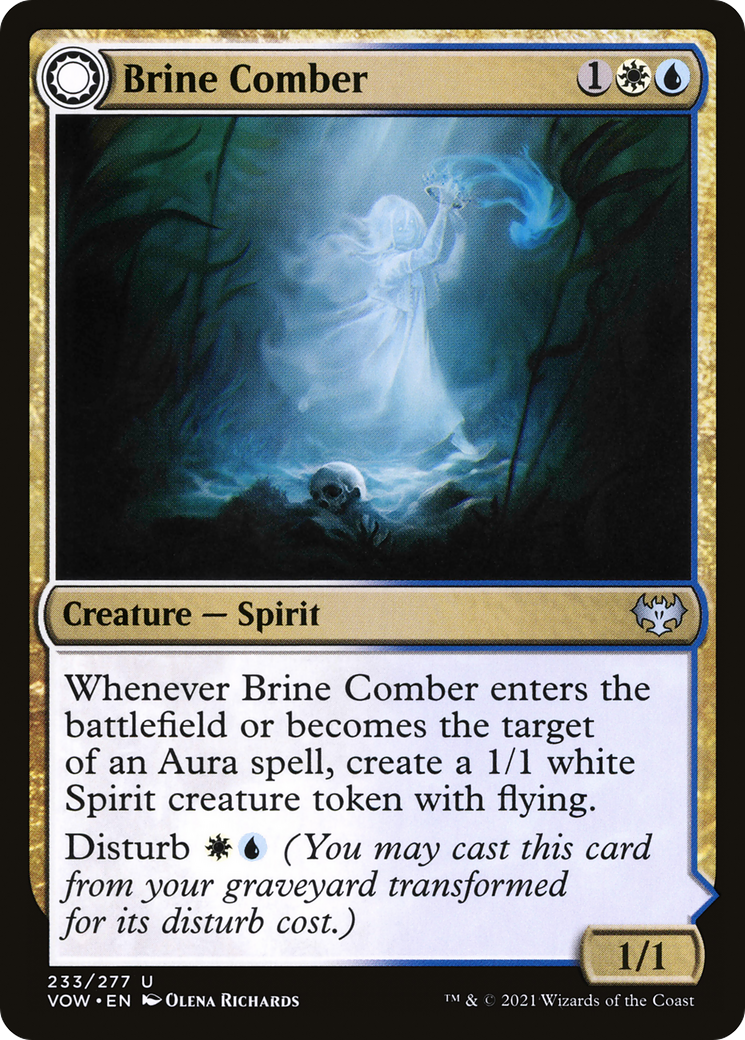 Brine Comber (VOW-233)  Foil - Innistrad: Crimson Vow: (Double Faced Transform)