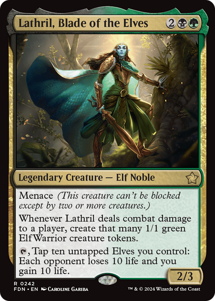 Lathril, Blade of the Elves (FDN-242)  Foil - Foundations