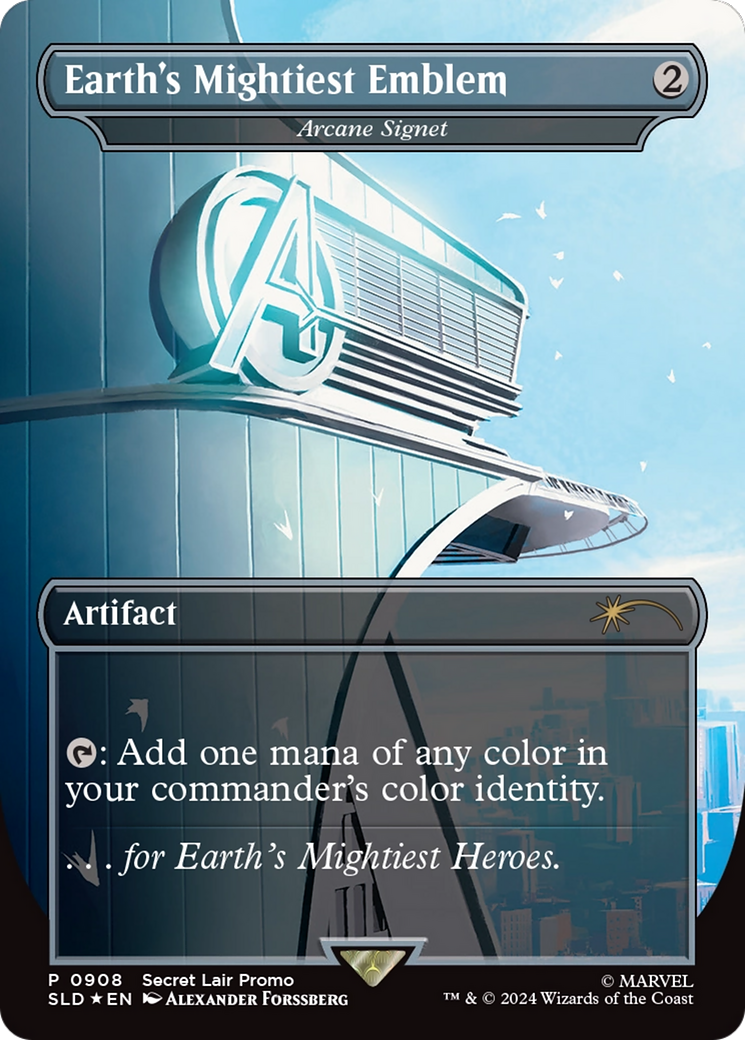 Earth's Mightiest Emblem - Arcane Signet (Rainbow Foil) (SLD-908)  Foil - Secret Lair Drop / Earth's Mightiest Emblem (Borderless)