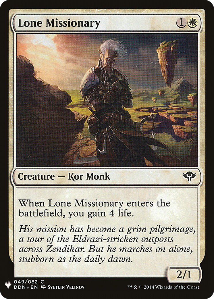 Lone Missionary (LIST-DDN-49)  - The List