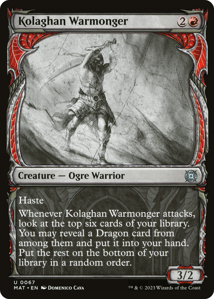 Kolaghan Warmonger (Showcase) (MAT-067)  Foil - March of the Machine: The Aftermath: (Showcase)