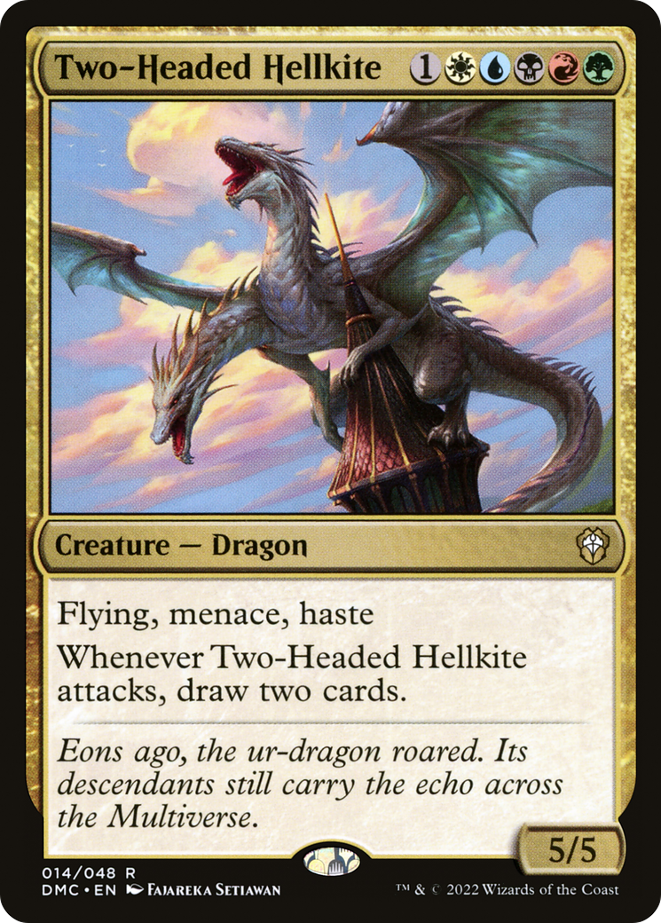 Two-Headed Hellkite (DMC-014)  - Dominaria United Commander