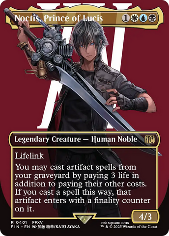 Noctis, Prince of Lucis (Borderless) (FIN-401)  Foil - FINAL FANTASY