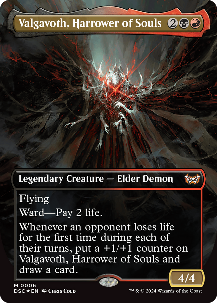 Valgavoth, Harrower of Souls (Borderless) (DSC-006)  Foil - Duskmourn: House of Horror Commander