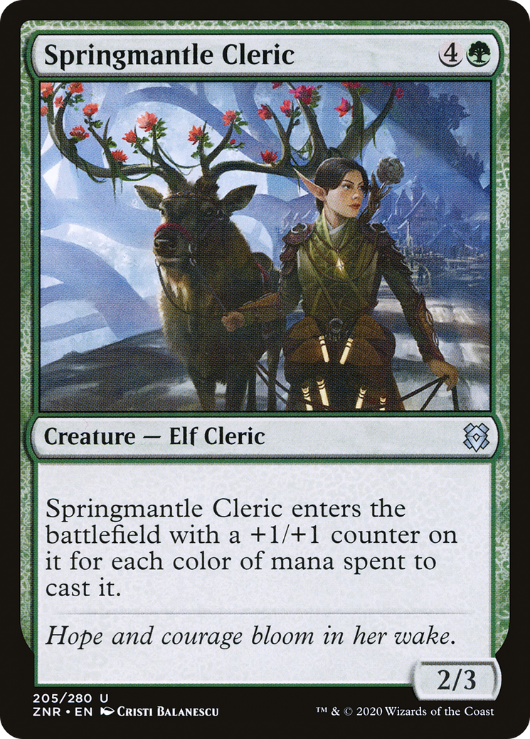 Springmantle Cleric (ZNR-205)  Foil - Zendikar Rising