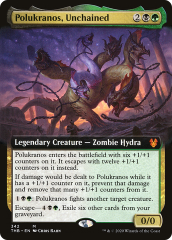 Polukranos, Unchained (Extended Art) (THB-342)  Foil - Theros Beyond Death: (Extended Art)