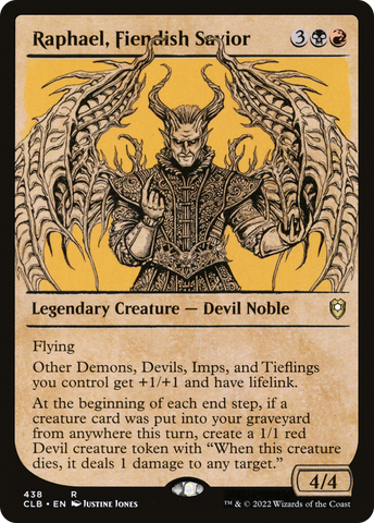 Raphael, Fiendish Savior (Showcase) (CLB-438)  - Commander Legends: Battle for Baldur's Gate: (Showcase)