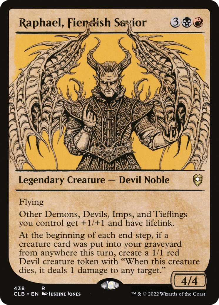 Raphael, Fiendish Savior (Showcase) (CLB-438)  Foil - Commander Legends: Battle for Baldur's Gate: (Showcase)