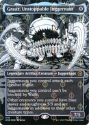 Graaz, Unstoppable Juggernaut (Borderless) (Step-and-Compleat Foil) (ONE-478)  Foil - Phyrexia: All Will Be One: (Showcase)