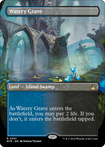 Watery Grave (Borderless) (RVR-301)  - Ravnica Remastered