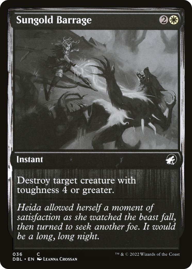 Sungold Barrage (DBL-036)  - Innistrad: Double Feature