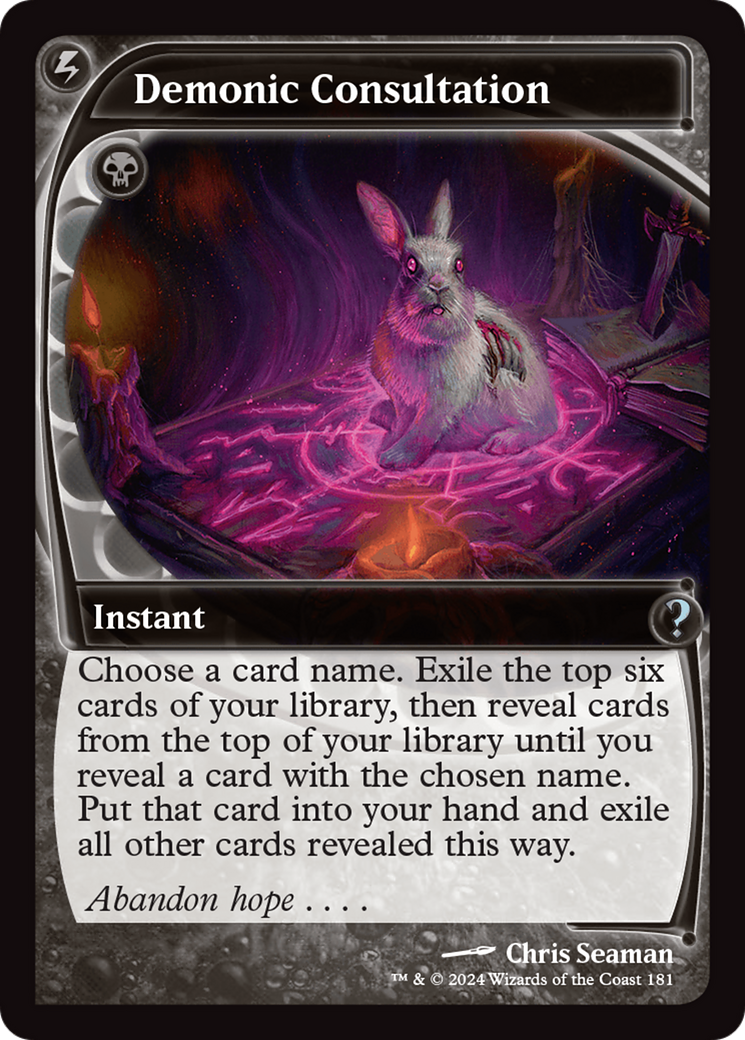 Demonic Consultation (Future Sight) (MB2-181)  - Mystery Booster 2