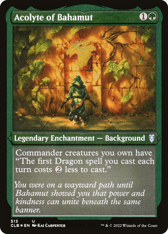 Acolyte of Bahamut (CLB-513)  Etched Foil - Commander Legends: Battle for Baldur's Gate