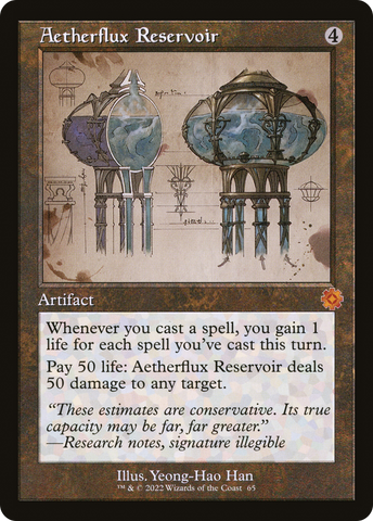 Aetherflux Reservoir (Schematic) (BRR-065)  - The Brothers' War Retro Artifacts