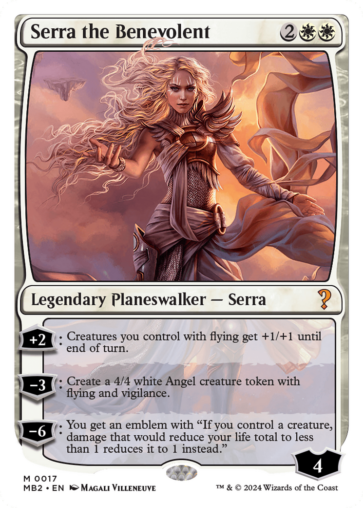 Serra the Benevolent (White Border) (MB2-017)  - Mystery Booster 2