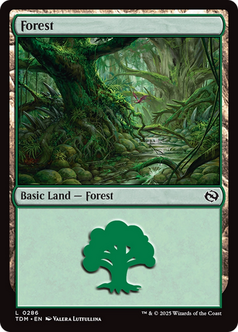 Forest (0286) (TDM-286)  Foil - Tarkir: Dragonstorm