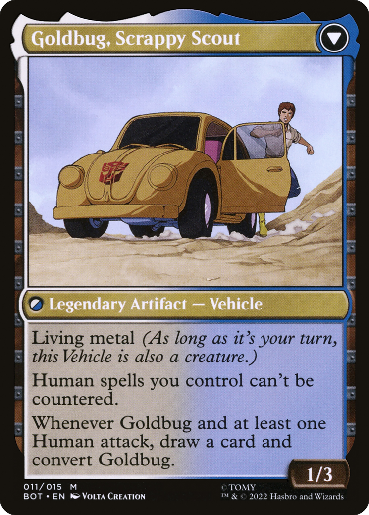 Goldbug, Humanity's Ally (BOT-011) - Transformers: (convertdfc)
