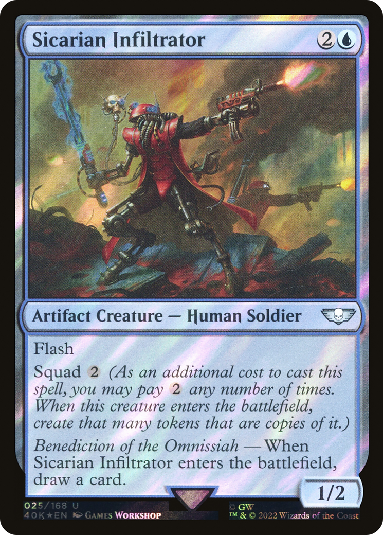 Sicarian Infiltrator (Surge Foil) (40K-025)  Foil - Warhammer 40,000 Commander