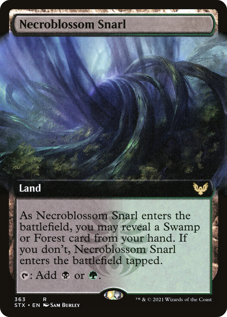 Necroblossom Snarl (Extended Art) (STX-363) - Strixhaven: School of Mages: (Extended Art) Foil