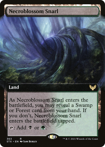 Necroblossom Snarl (Extended Art) (STX-363)  Foil - Strixhaven: School of Mages: (Extended Art)