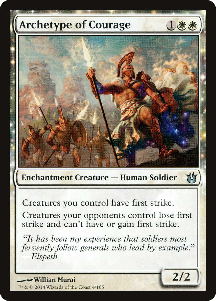 Archetype of Courage (BNG-004)  Foil - Born of the Gods