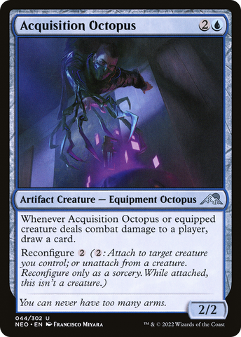 Acquisition Octopus (NEO-044)  Foil - Kamigawa: Neon Dynasty