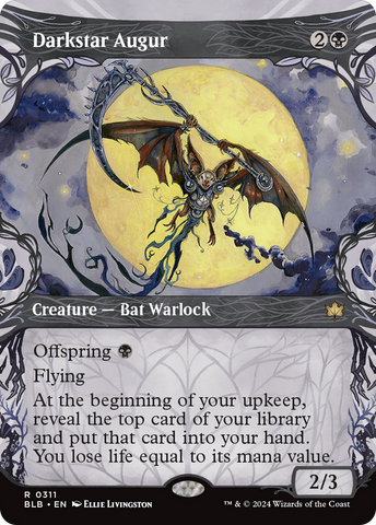 Darkstar Augur (Showcase) (BLB-311)  Foil - Bloomburrow: (Showcase) (Borderless)