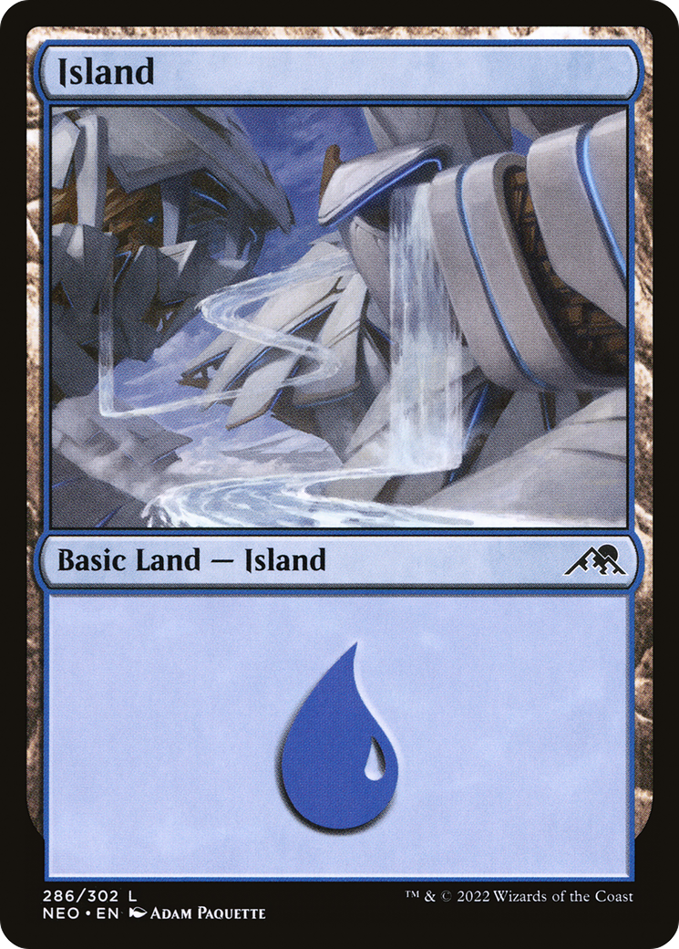 Island (286) (NEO-286)  Foil - Kamigawa: Neon Dynasty