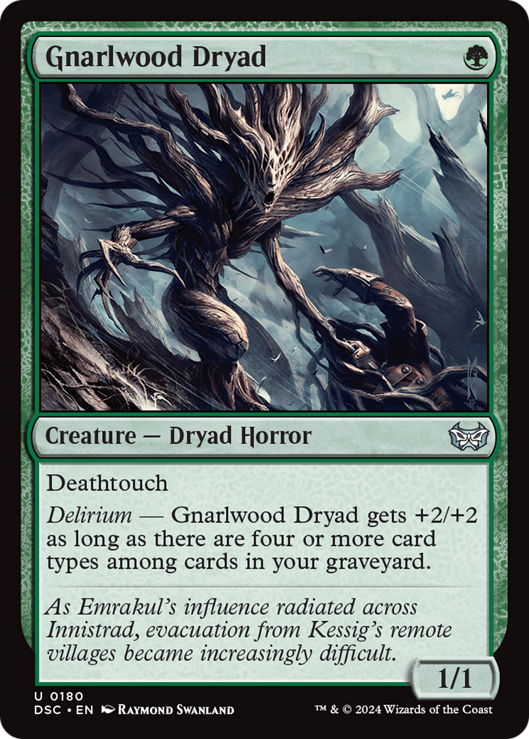 Gnarlwood Dryad (DSC-180)  - Duskmourn: House of Horror Commander